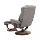 Faringdon Leather Euro Chair & Ottoman