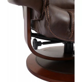 Faringdon Leather Euro Chair & Ottoman