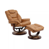 Faringdon Leather Euro Chair & Ottoman