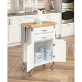 Dolly Madison White Kitchen Cart