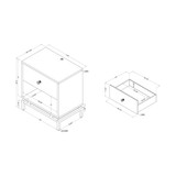Pearlance Light 1-Shelf End Table