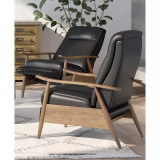 Solaris Wood Arm Push Back Recliner