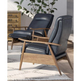 Solaris Wood Arm Push Back Recliner
