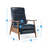 Solaris Wood Arm Push Back Recliner
