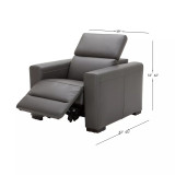 Nevio 39" Leather Power Recliner with Rachet Headrest
