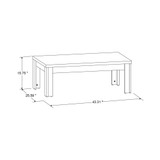 43.5" W Wood Sturdy Liverpool Coffee Table