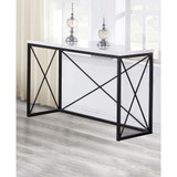 Skyler 48" Rectangular Marble and Metal Sofa Table
