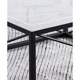 Skyler 48" Rectangular Marble and Metal Sofa Table