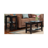 Shaker Cottage 2 Shelf End Table, Charcoal Gray