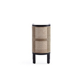 Versailles 2-Piece Ash Wood and Natural Cane 2-Shelf End Table