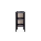 Versailles 2-Piece Ash Wood and Natural Cane 2-Shelf End Table