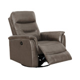 Palma Leather Power Swivel Glider Recliner
