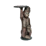 Moroccan Monkey Butler Pedestal Sculptural Table