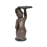 Moroccan Monkey Butler Pedestal Sculptural Table