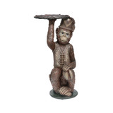 Moroccan Monkey Butler Pedestal Sculptural Table