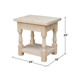 Tuscan End Table