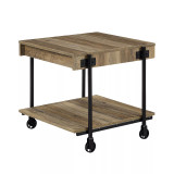 Luther 22" Steel Industrial End Table