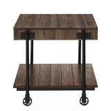 Luther 22" Steel Industrial End Table