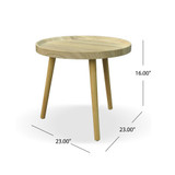 Marquette Traditional Faux Wood Side Table