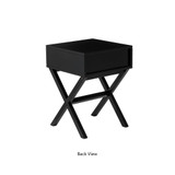 21.85'' H Wooden X-Leg End Table with 1-Drawer