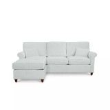 Lidia 82" Fabric 2-Pc. Reversible Chaise Sectional Sofa with Storage Ottoman - Custom Colors