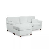 Lidia 82" Fabric 2-Pc. Reversible Chaise Sectional Sofa with Storage Ottoman - Custom Colors