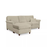 Lidia 82" Fabric 2-Pc. Reversible Chaise Sectional Sofa with Storage Ottoman - Custom Colors