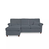 Lidia 82" Fabric 2-Pc. Reversible Chaise Sectional Sofa with Storage Ottoman - Custom Colors