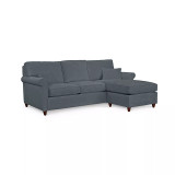 Lidia 82" Fabric 2-Pc. Reversible Chaise Sectional Sofa with Storage Ottoman - Custom Colors