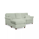 Lidia 82" Fabric 2-Pc. Reversible Chaise Sectional Sofa with Storage Ottoman - Custom Colors