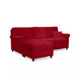 Lidia 82" Fabric 2-Pc. Reversible Chaise Sectional Sofa with Storage Ottoman - Custom Colors
