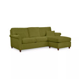 Lidia 82" Fabric 2-Pc. Reversible Chaise Sectional Sofa with Storage Ottoman - Custom Colors
