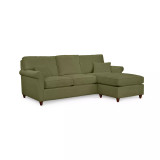 Lidia 82" Fabric 2-Pc. Reversible Chaise Sectional Sofa with Storage Ottoman - Custom Colors