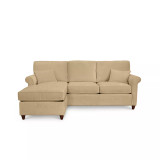 Lidia 82" Fabric 2-Pc. Reversible Chaise Sectional Sofa with Storage Ottoman - Custom Colors