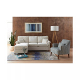 Lidia 82" Fabric 2-Pc. Reversible Chaise Sectional Sofa with Storage Ottoman - Custom Colors