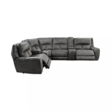Terrine 6-Pc. Fabric Sectional with 2 Power Motion Recliners and 2 USB Consoles
