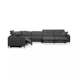 Adney 161" 6-Pc. Zero Gravity Fabric Sectional with 3 Power Recliners