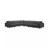 Adney 161" 6-Pc. Zero Gravity Fabric Sectional with 3 Power Recliners