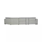 Jenneth 4Pc Leather Cuddler Sectional with 2 Power Recliners