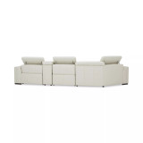 Jenneth 4Pc Leather Cuddler Sectional with 2 Power Recliners