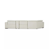 Jenneth 4Pc Leather Cuddler Sectional with 2 Power Recliners