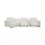 Jenneth 4Pc Leather Cuddler Sectional with 2 Power Recliners