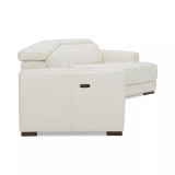 Jenneth 4Pc Leather Cuddler Sectional with 2 Power Recliners