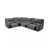 Terrine 6-Pc. Fabric Sectional with 3 Power Motion Recliners and 2 USB Consoles