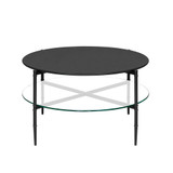 Caroline 18" Round Interchangeable Wood Glass Top Coffee Table