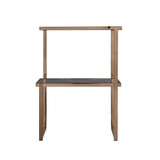 Hayle Mirrored Side Table with Faux Stone Glass