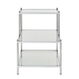 Royal Crest 2 Step Glass Chairside End Table