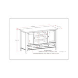 Warm Shaker Solid Wood TV Media Stand