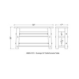 Durango Industrial Wood Console and Media Table with Shelves