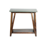 Brookside Cement-Top Wood Console and Media Table